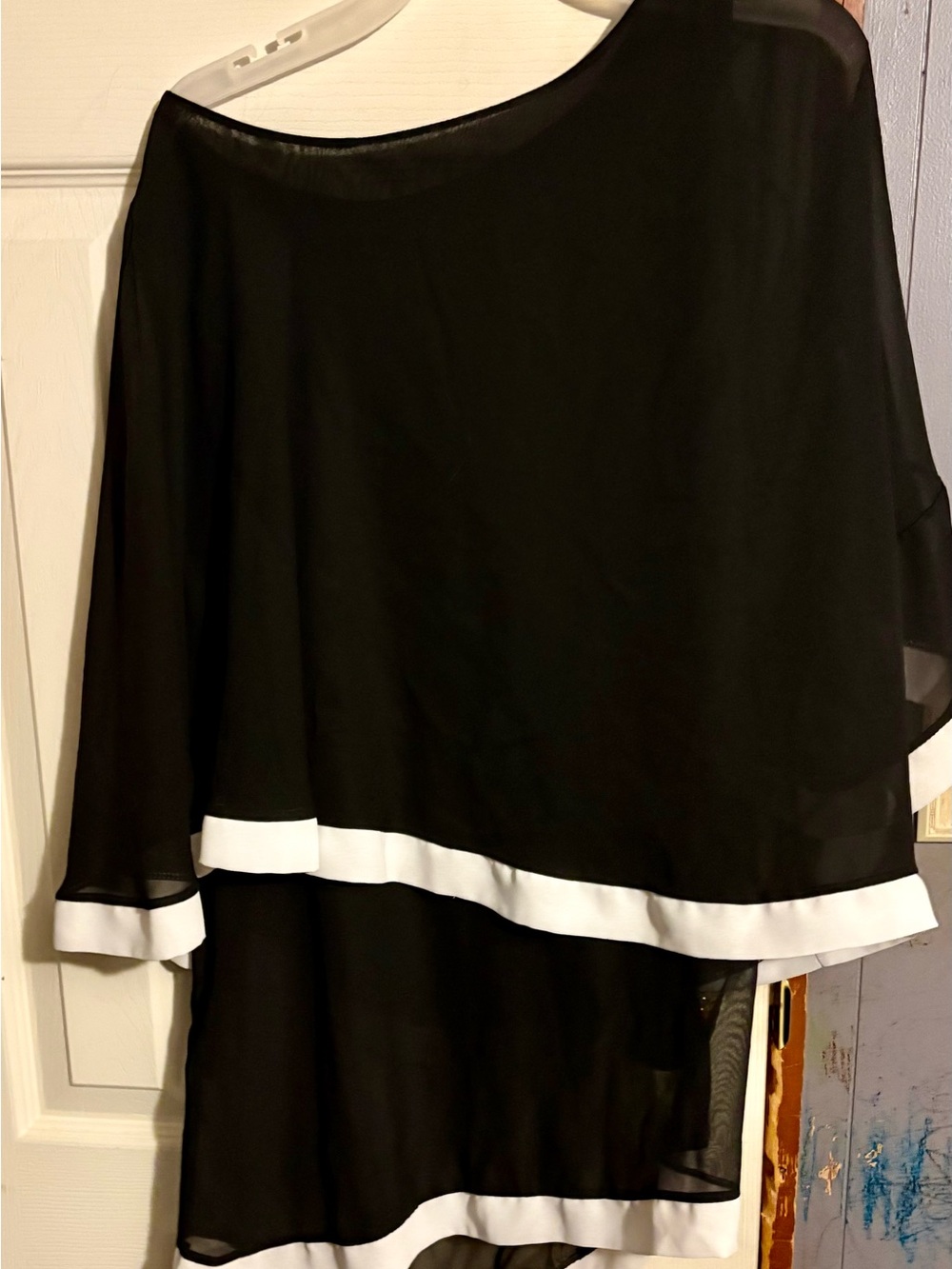Women’s Express Black Top with White trim